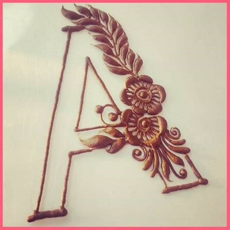 4_Mehndi Designs Of Letter A With Pictures