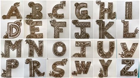 7_26 Stunning Mehndi Designs For Each Alphabet  Fabbon