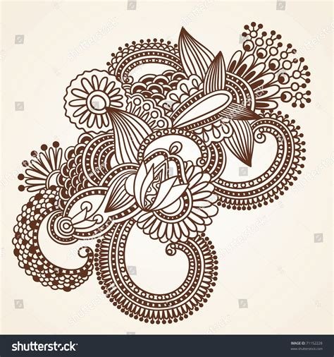 13_Henna Mehndi Doodle Vector Abstract Design Stock Images  Image 22252964