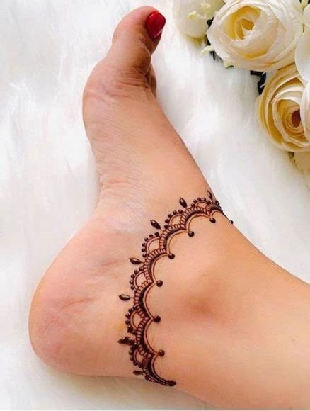 3_70 Minimal Henna Designs  Lace Henna on Ankle I Take You  Wedding