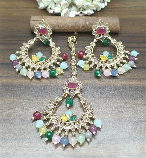 5_Polki Earring Mehndi Sku 802 A2