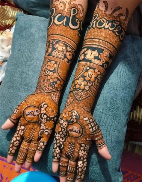 3_Baby Shower Mehndi Designs for Your Maternity Celebration