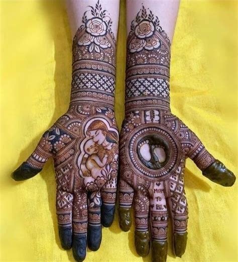 8_New and Unique mehndi designs for baby shower  K4 Fashion