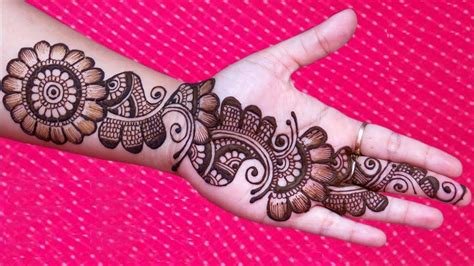 8_Simple Arabic Mehndi Designs for Front Hand  K4 Fashion