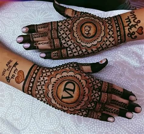 8_Engagement Mehndi Design for Bride  2023