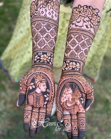 12_How to Make Bridal Mehndi with Bride Face  Portrait Mehndi for Bride