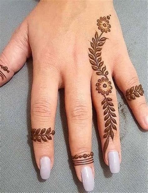 6_50 Latest One Finger Mehndi Designs  K4 Fashion