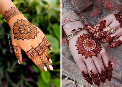 1_Circle Mehndi Designs For Front Hand  Printable Form Templates and Letter