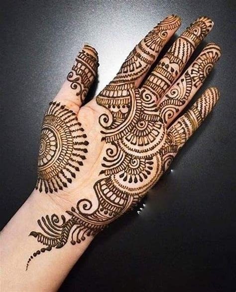 14_Simple Mylanchi Designs For Front Hand  Kerala Mehndi Designs 2024