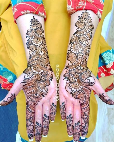 9_Beautiful Front and Back Hand Mehndi Designs For Bridal