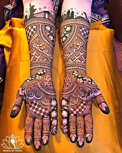 12_Bridal Mehndi Designs For Full Hands  Front  Back  K4 Fashion