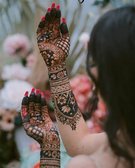 6_Bridal Mehndi Designs For Full Hands  Front  Back  K4 Fashion