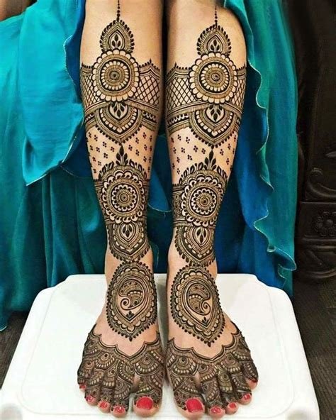 6_Indian Bridal Dulhan Mehndi Designs For Legs  K4 Fashion