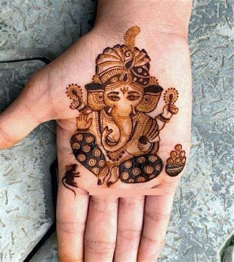 3_10 Adorable Ganesh Mehndi Designs for Festivals 2023