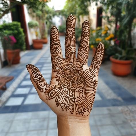 8_Gol mehndi design front hand by Louis Robbin on Mehndi World