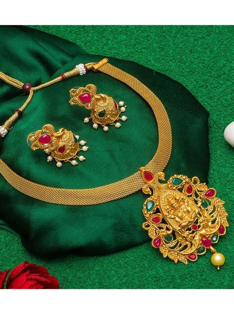 13_Gold Mehndi Necklace Set buy online