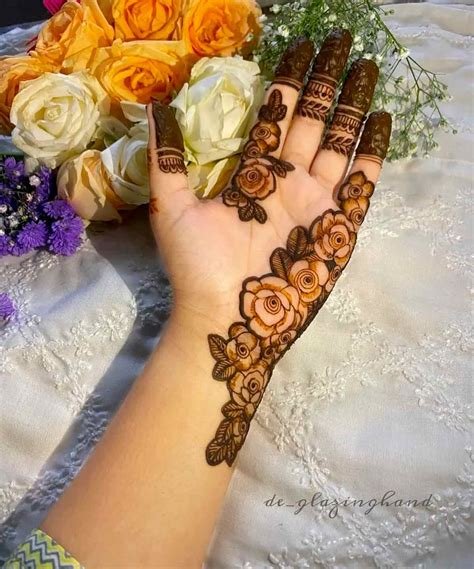 1_Mehndi Design     Gulab Design Ki Mehndi  rose