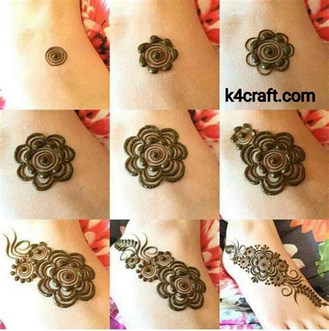 1_Simple Mehndi Design  Step By Step  Step by step Ideas