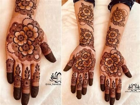 9_55 Stylish Khafif Mehndi Design Front And Back Hand