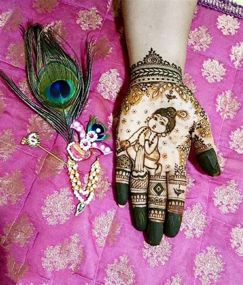 12_check out these 10 latest and easy mehndi designs on Krishna Janmashtami