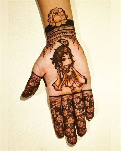 1_Best 20 Janmashtami Mehndi Design  Mixing Images