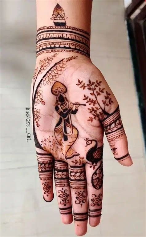 7_Best 20 Janmashtami Mehndi Design  Mixing Images