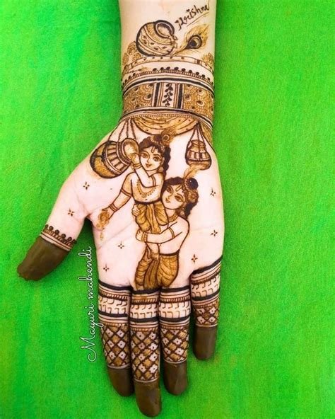9_Best 20 Janmashtami Mehndi Design  Mixing Images
