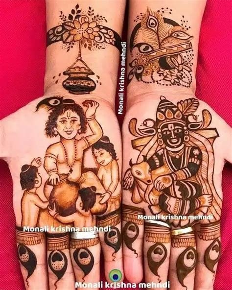 8_Best 20 Janmashtami Mehndi Design  Mixing Images