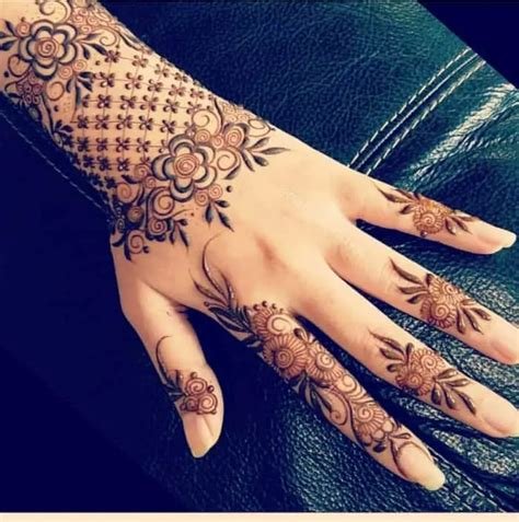 12_Royal Finger Mehndi Designs in Khafif Style Back Side  K4 Fashion