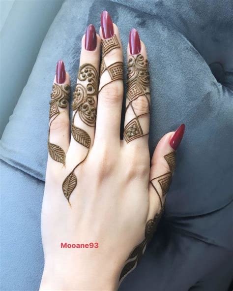 7_Royal Finger Mehndi Designs in Khafif Style Back Side  K4 Fashion