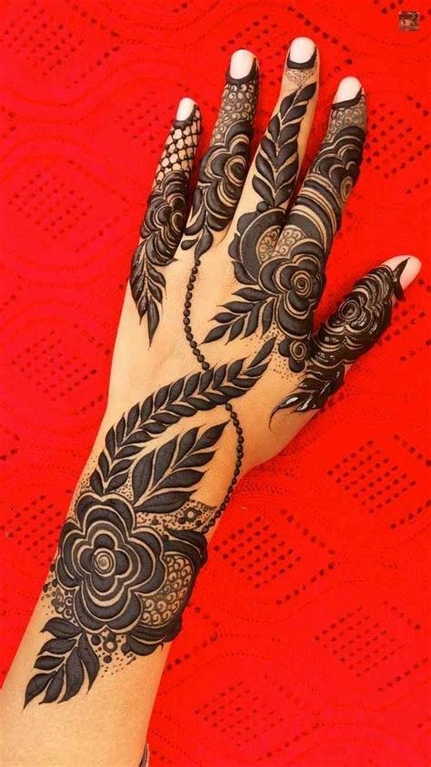 7_Royal Finger Mehndi Designs in Khafif Style Back Side  K4 Fashion