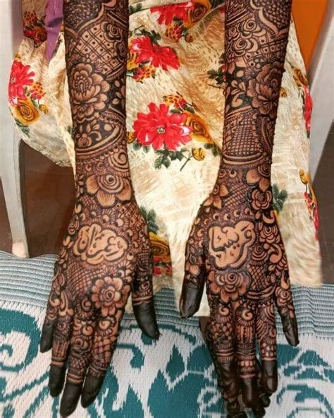 9_Royal Finger Mehndi Designs in Khafif Style Back Side  K4 Fashion