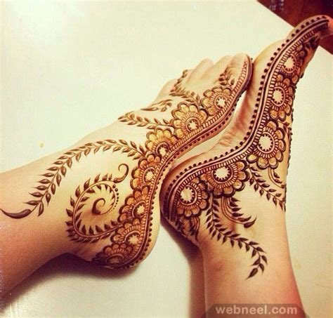 6_15 Beautiful and Easy Mehndi Designs for Leg
