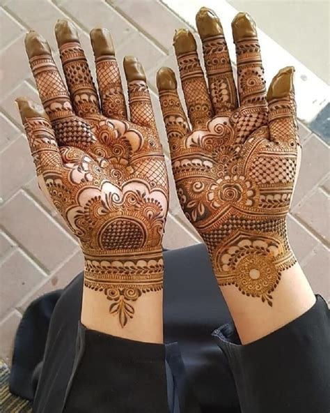 1_Beautiful Front and Back Hand Mehndi Designs For Bridal