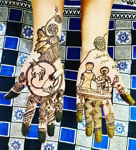 7_25 Gorgeous Rakshabandhan Mehndi Designs 2020  Latest Rakhi Mehndi