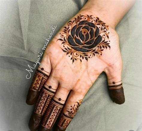 4_110 New Latest Rose Mehndi Design 2023  CCKOnline