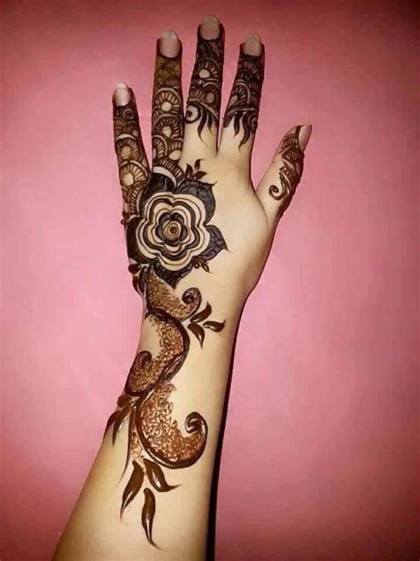 9_40 Glamorous Rose Flower Mehndi Designs 2020  SheIdeas