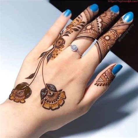 13_30 Stylish and Elegant Finger Mehndi Designs  Tikli