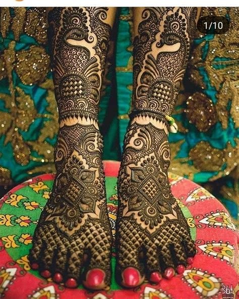 13_20 Mind Blowing and Unique Bridal Legs Mehndi Design