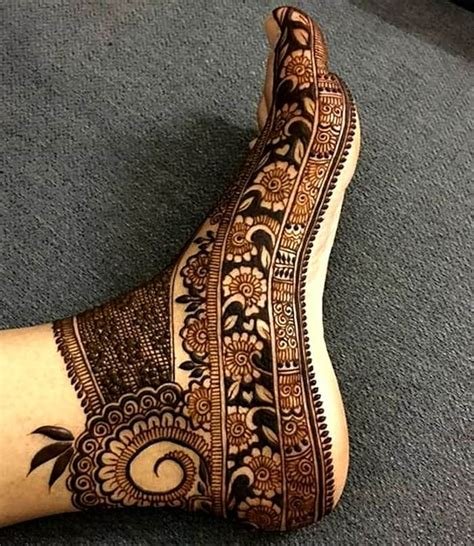 11_Leg Mehndi Designs For Brides  2020 Henna Mehdni Designs For Feet