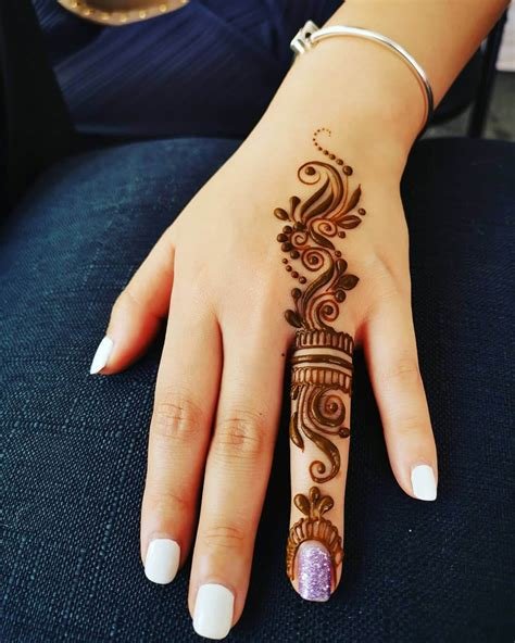 5_50 Latest One Finger Mehndi Designs  K4 Fashion