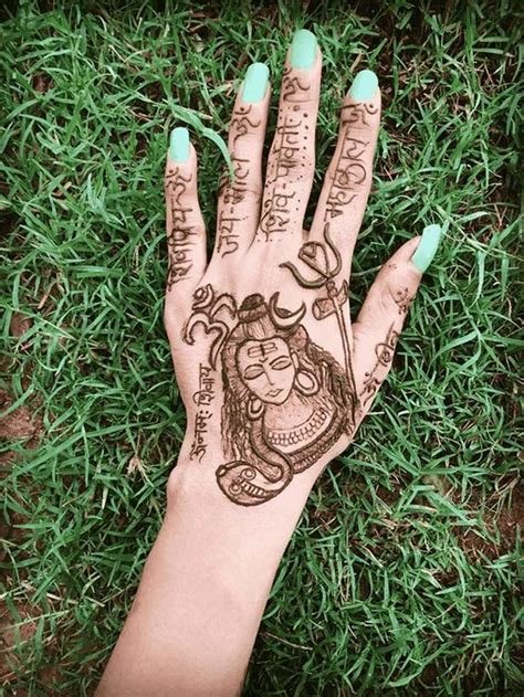 10_Maha Shivratri Mehndi Designs 2024 Easy Lord Shiva and Shivratri