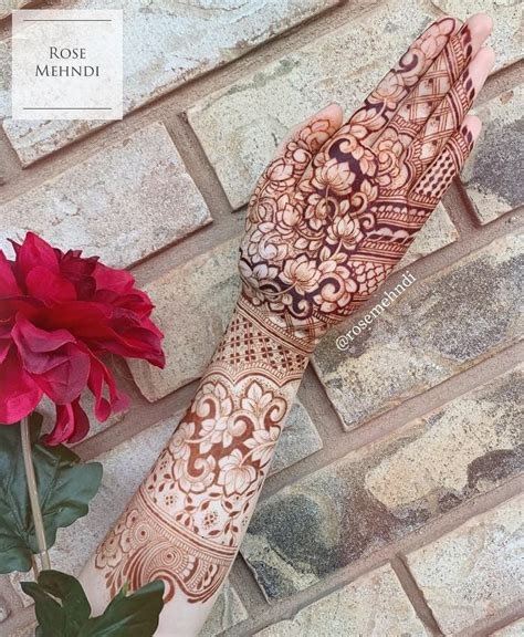 4_300 Lotus Mehndi Designs for Front and Back hand and Feet