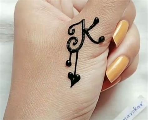 1_10 Inspiring K Letter Mehndi Designs Suitable for Anyone