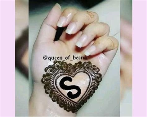 10_Stylish S Letter Mehndi Designs You Will Love  2023 With Images  Fabbon