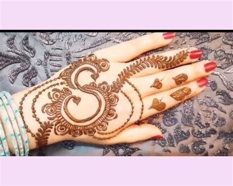 14_Stylish S Letter Mehndi Designs You Will Love  2023 With Images  Fabbon