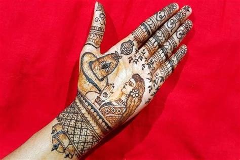 15_Maha Shivratri Simple Mehndi Designs 2024 Shivlinga Mahadev Name