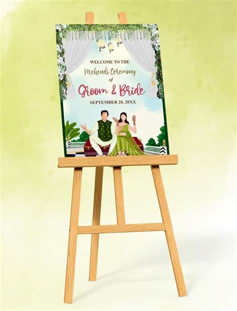 3_Mehendi Ceremony Sign Board Design