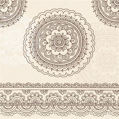 11_Seamless Borders with Mandala for Design Application of Henna Mehndi