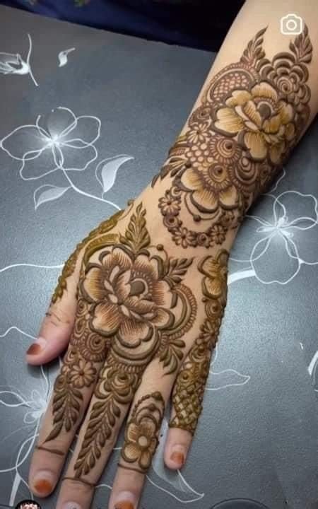 7_Rose Flower Mehndi Design For Back and Front Hand Wow Rose Mehndi